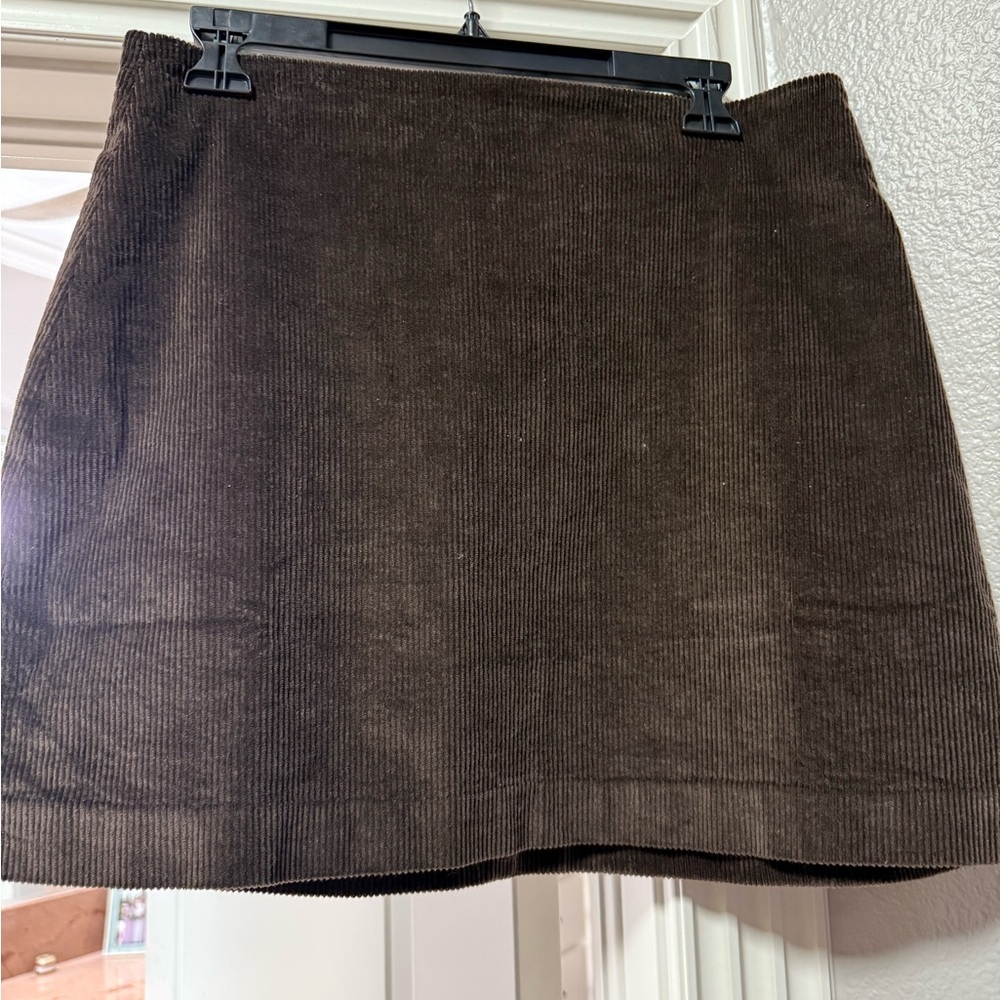 Madewell Dark Brown Corduroy Mini Skirt